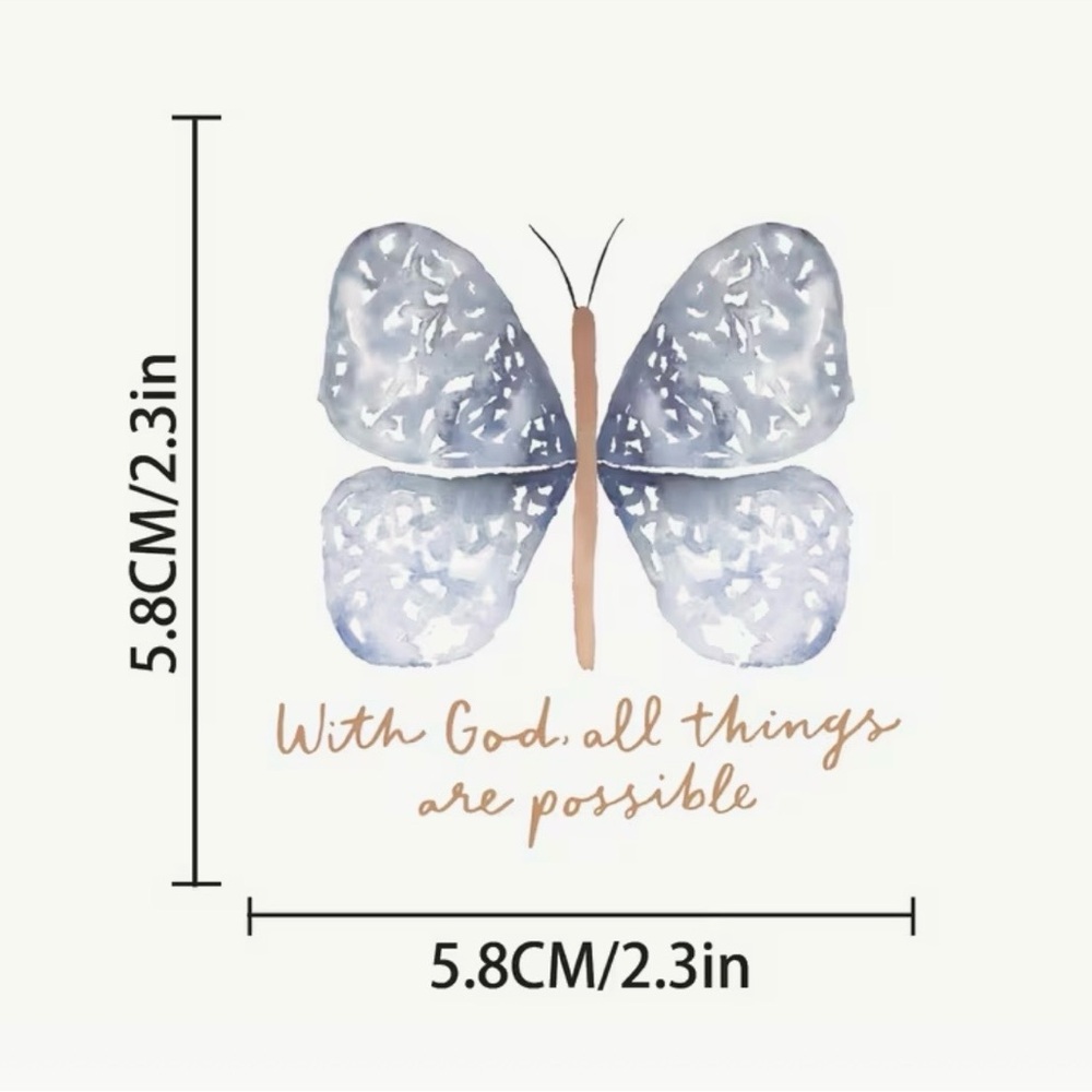 50 Inspirational Floral Faith Stickers Scripture Religious Nature - Picture 6 of 6